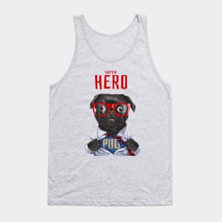 Super Hero Pug Tank Top